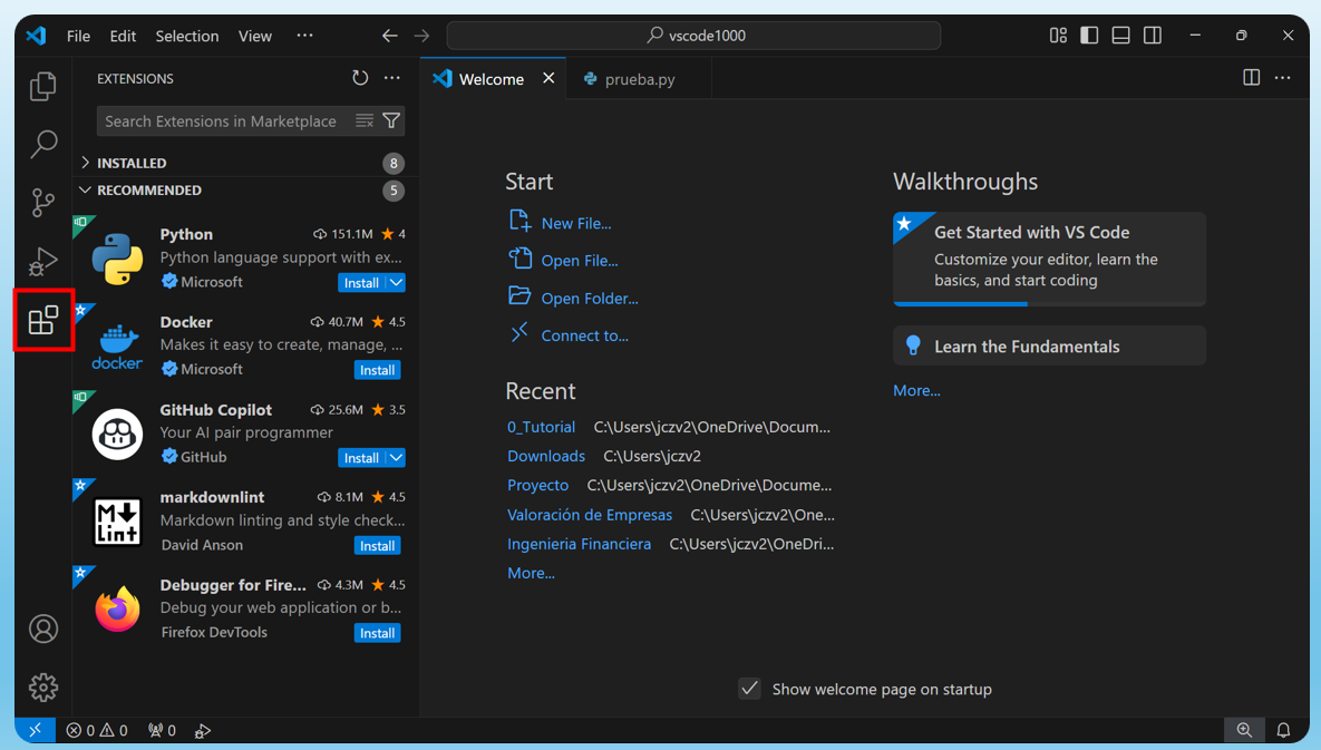 Tutorial: Instalación Python y Visual Studio Code — Libro Modelado de ...